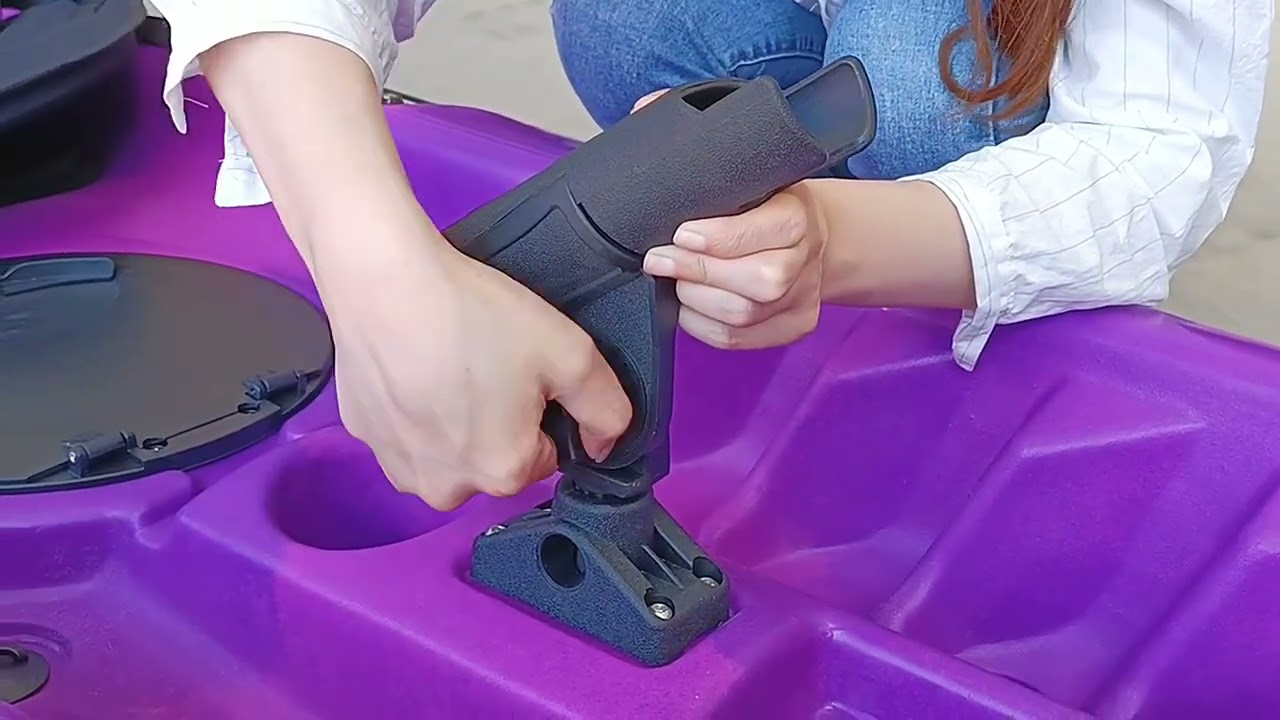 VK-05 TIMO: 8.7 ft Single Fishing Purple Sit On Top Kayak - Vicking