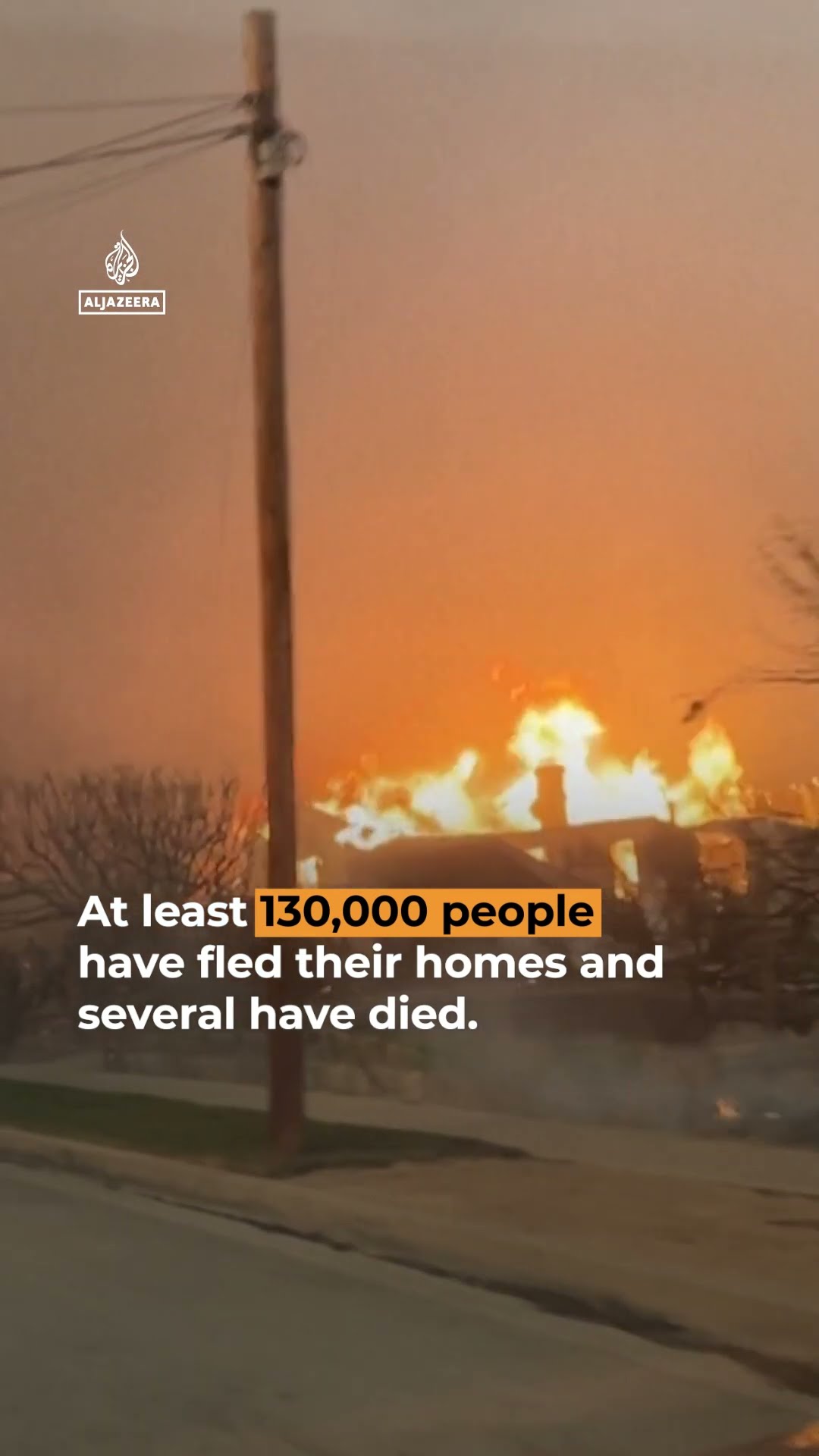 Scenes of destruction from Los Angeles wildfires | AJ#shorts