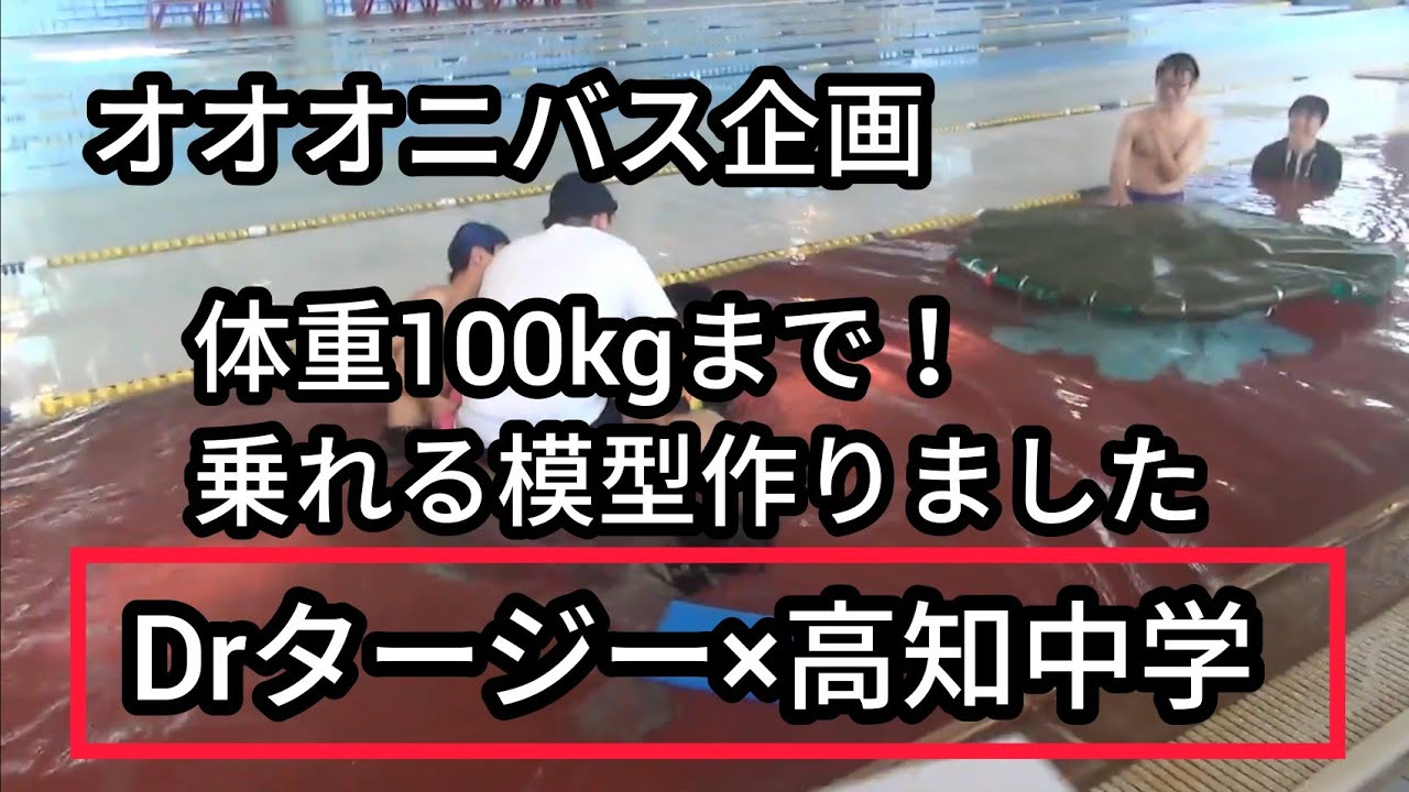 オオオニバス実験当日 Drタージー 高知中学 コラボ企画 オオオニバス作って乗ろう Youtube