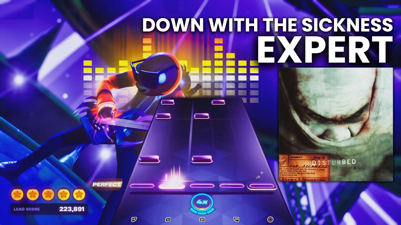 Fortnite Festival "Down with the Sickness" Expert Lead 100 Flawless