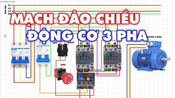 Sơ đồ mạch đảo chiều động cơ 3 pha bằng công tắc 3 trạng thái - Cơ Điện Shop