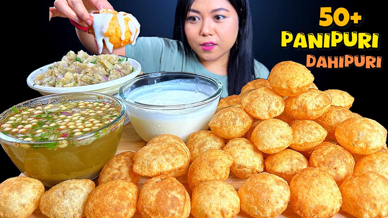 ASMR EATING 🔥SPICY PANIPURI , DAHIPURI CHALLENGE | INDIAN STREET FOOD | PANIPURI CHALLENGE | MUKBANG
