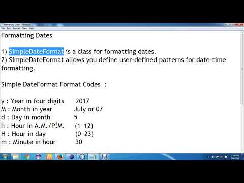 Formatting Dates