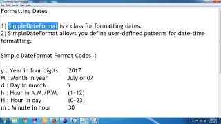 Formatting Dates