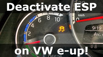 How to deactivate traction control on Vw e-up (dyno mode)