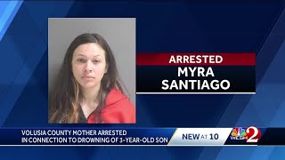 Mother arrested after 3-year-old boy drowns in Volusia County pond