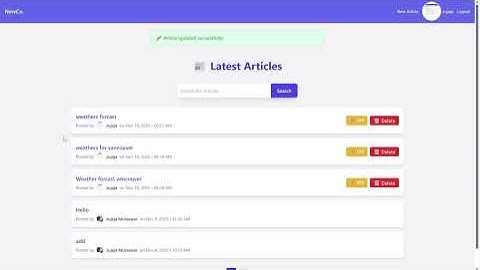 Assignment 2 – News Aggregation Web Application | COMP 3015 Demo