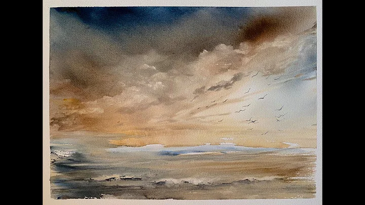 How To Paint A Simple Watercolour Stormy Seascape,...