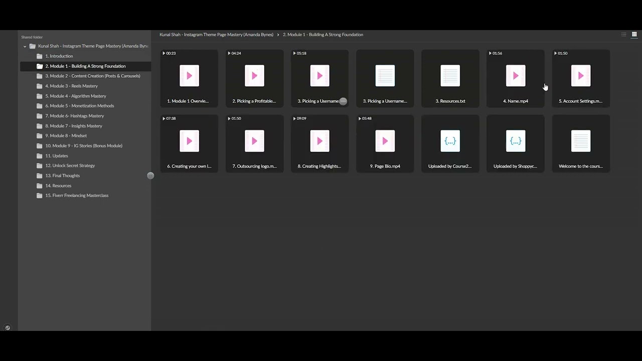 [$45] Kunal Shah Instagram Theme Page Mastery