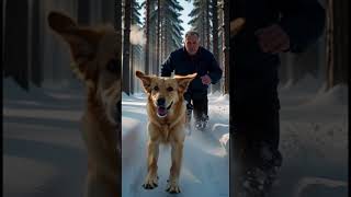HERO DOG Saves Wounded LEOPARD with Human Help! #shorts #goldenretriever