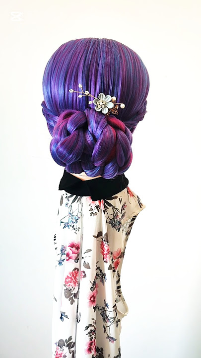 with long hair you can do this bunstyle ✨#hairstyle#hair#hairtutorial#braids#bun#longhair#fashion