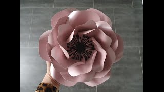 Paper Flower Tutorial Template #99. Easy Flower Tutorial. Diy Paper Flowers. Diy Rose Tutorial