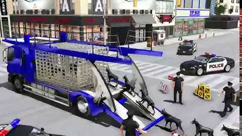 US Police Robot Dog - Police Plane Transport Game