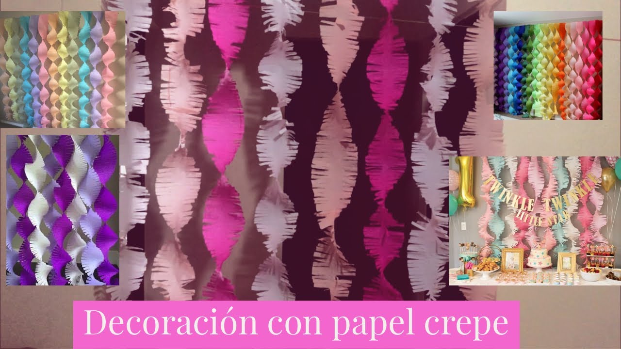 Crueldad conciencia desvanecerse Decoración con papel crepe | Mairy - YouTube