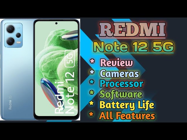 Xiaomi Redmi Note 12 5G 256GB 8GB RAM (FACTORY UNLOCKED) 6.67 48MP Global  