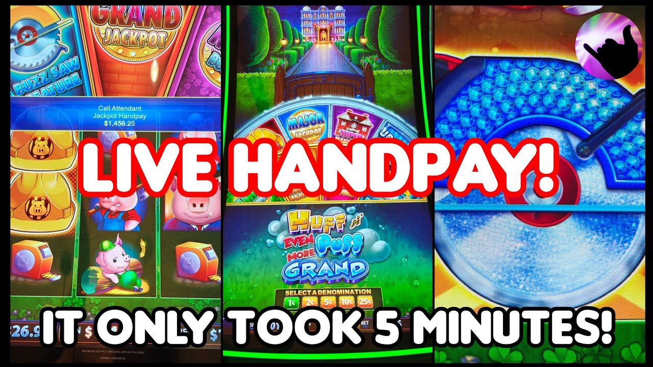 LIVE HANDPAY in 5 MINUTES on High Limit Huff n' Even More Puff Grand!