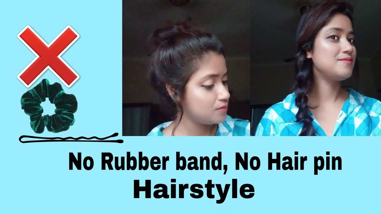 NO Rubber band, NO Hair pin QUICK& EASY hairstyle YouTube