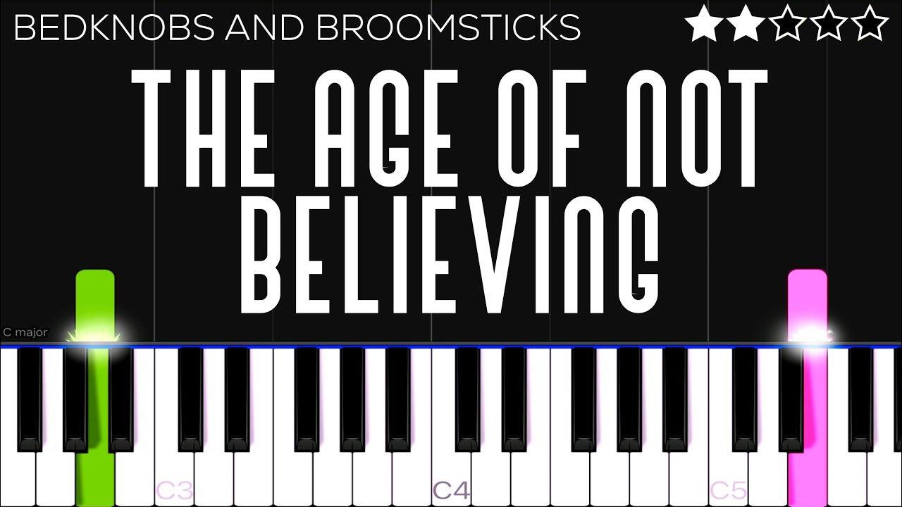 Disney - Bedknobs and Broomsticks - The Age of Not Believing | EASY Piano Tutorial