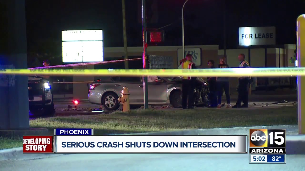 Serious crash shuts down intersection - YouTube