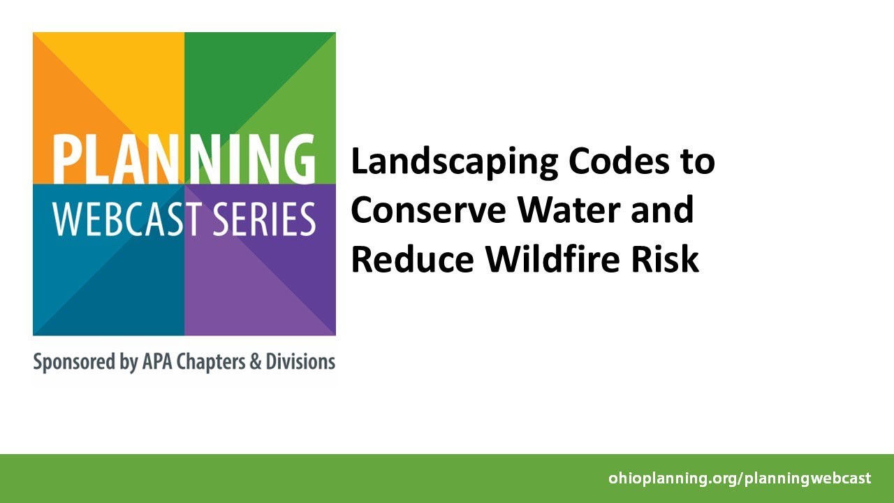 Landscape Code Landscaping Codes to Conserve Water and Reduce Wildfire Risk - YouTube