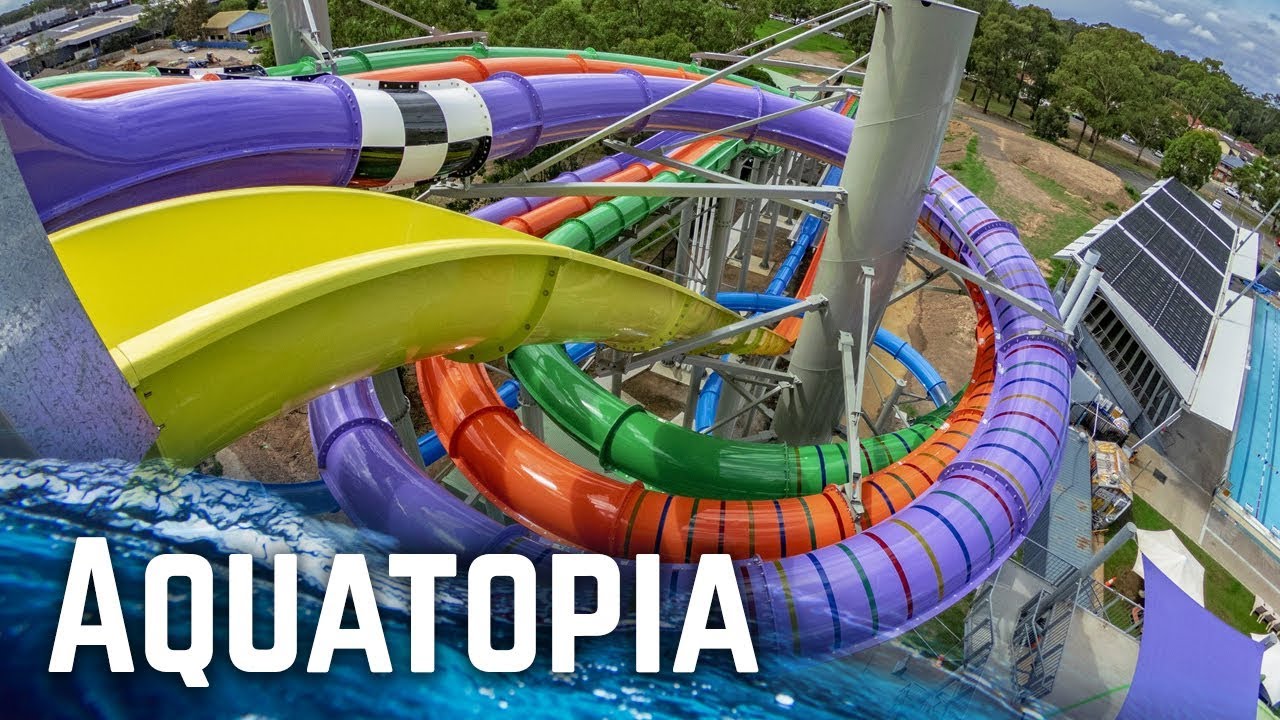 All Water Slides At Aquatopia Prairiewood Water Park Gopro Youtube