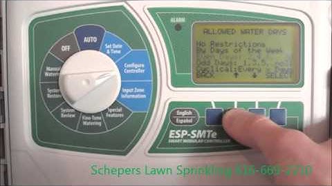 How to configure your Rain Bird ESP-SMTe Irrigation Controller