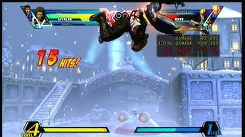 UMVC3 Spencer 5 Bionic Arm Full Screen 100% Combo