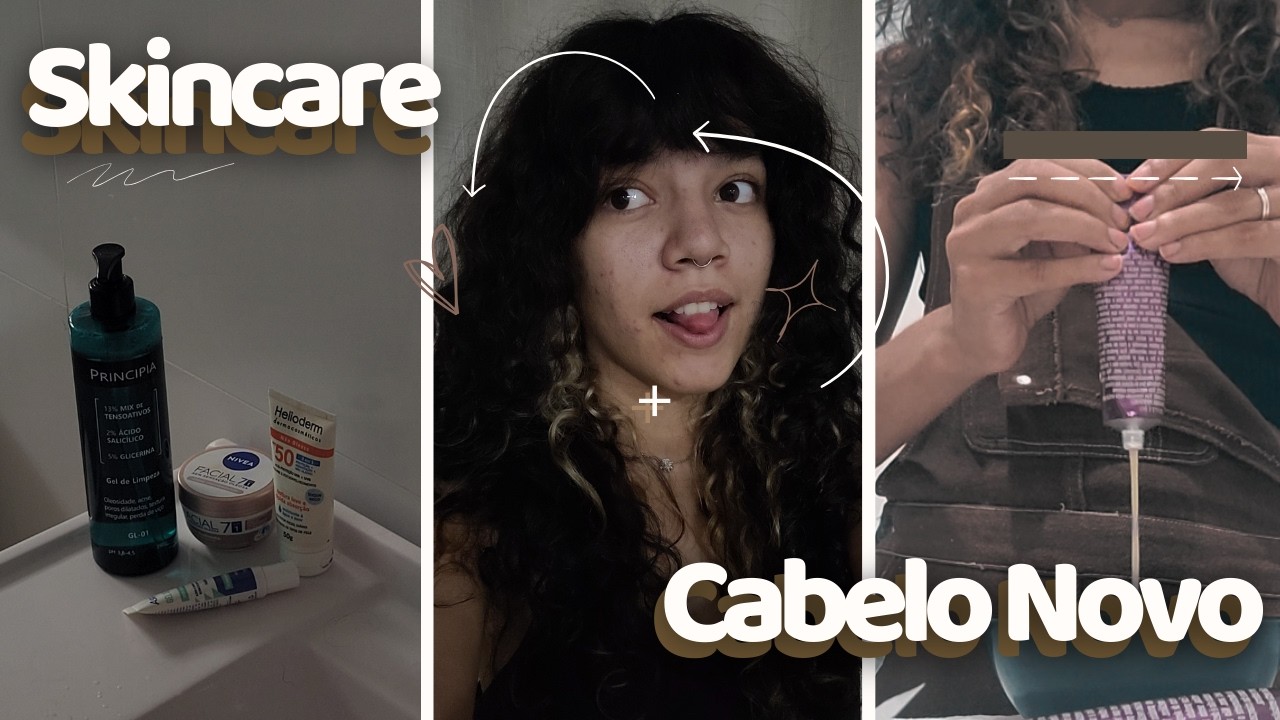 Vlog de autocuidado: minha skincare, cabelo novo ✨