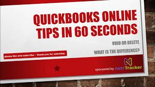 QuickBooks Online Tips in 60 Seconds - 042 Voiding and Deleting
