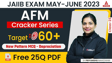 JAIIB AFM Cracker Series | JAIIB AFM New Pattern MCQ | Depreciation Class 23