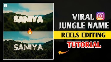 Viral Jungle Name Reels Editing Tutorial | Urban Jungle Font Photo Editing | JUST ONE CLICK🔥