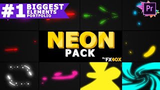 Neon Shape Elements Motion Graphics Templates