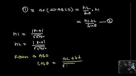 Area of parallelogram given the equations of the 4 sides