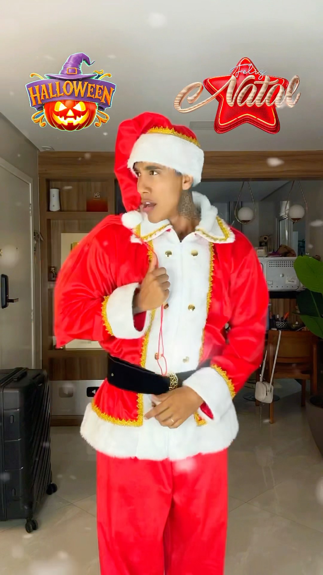 HALLOWEEN ou NATAL? #challenge #dublagem #apollosant #natal #short #shorts