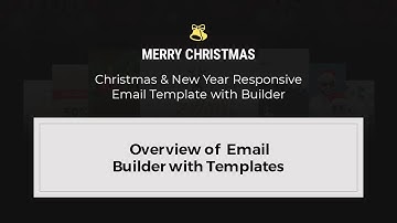 Christmas – Overview of email builder with templates