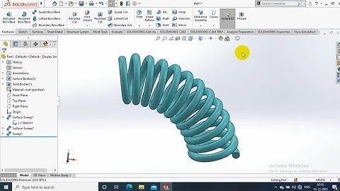 HOW TO CREATE BENDED SPRING IN SOLIDWORKS 2020 | NON COPLANAR SPRING