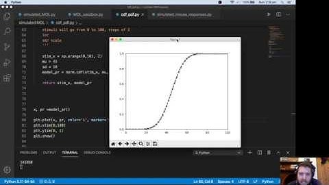 Modelling Psychometric Curves in Python: Video 2 – the Gaussian CDF