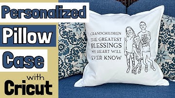 HTV / IRON ON DIY Personalized Pillow Case Using Cricut, Heat Press & Ikea Pillow Cover
