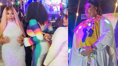 Too Much Money! Yoruba Actress Yetunde Barnabas Dances and Sprays Money on Nkechi Blessing