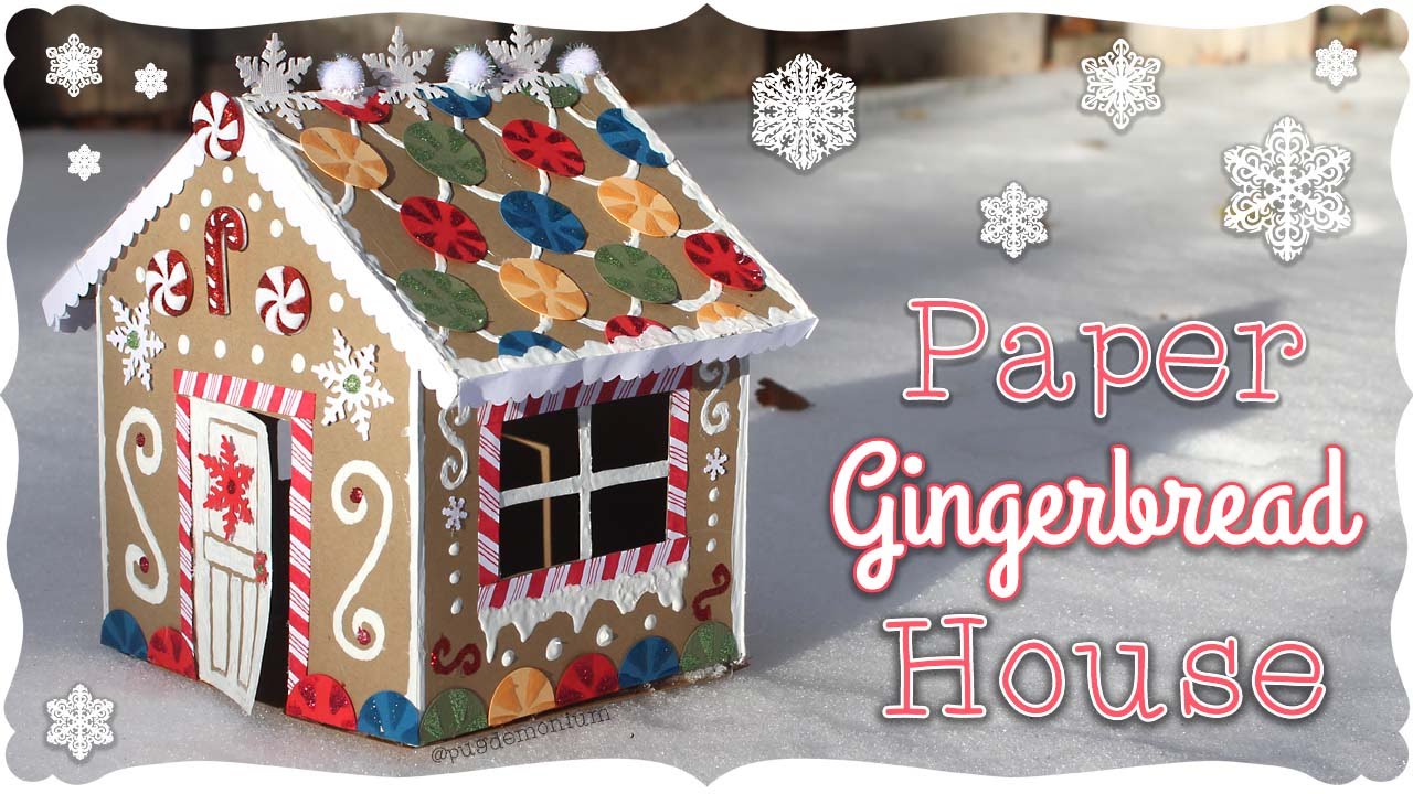 Paper Gingerbread House Tutorial! Craftmas 🍬 YouTube