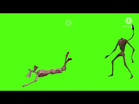 Siren head vs light head green screen