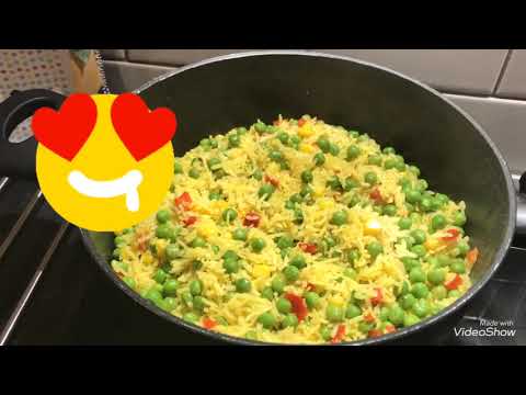 خلطة رزان الرز مع الخضار والزعفران       