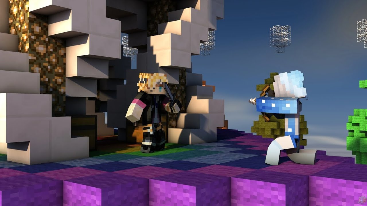 Minecraft Cubecraft 1v1 against Pro Players - YouTube