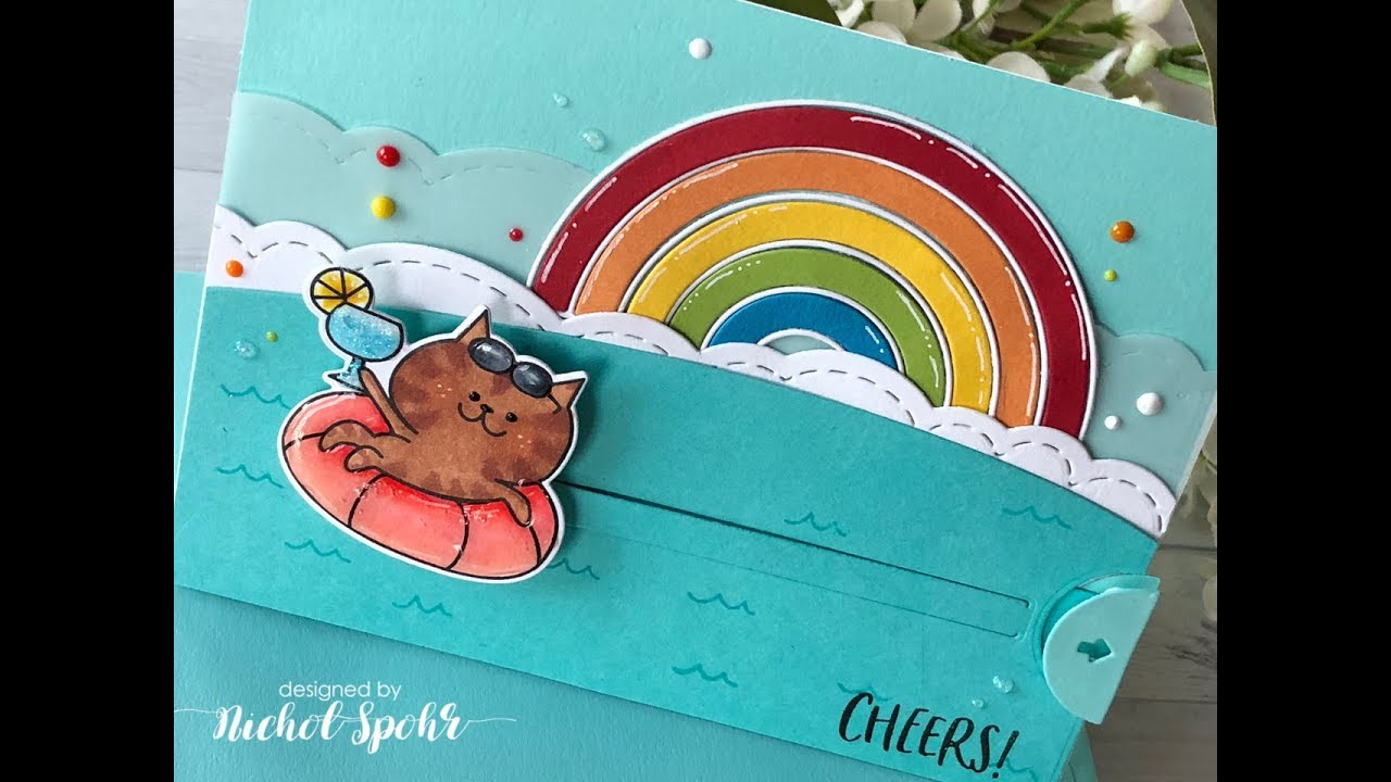 Waffle Flower | Cheers Pull Tab Slider Card
