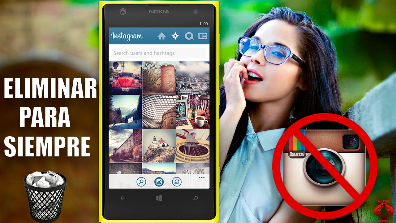 Como eliminar mi cuenta de instagram desde el celular YouTube
