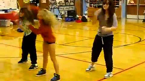 Kassandra Hall and friends dancing
