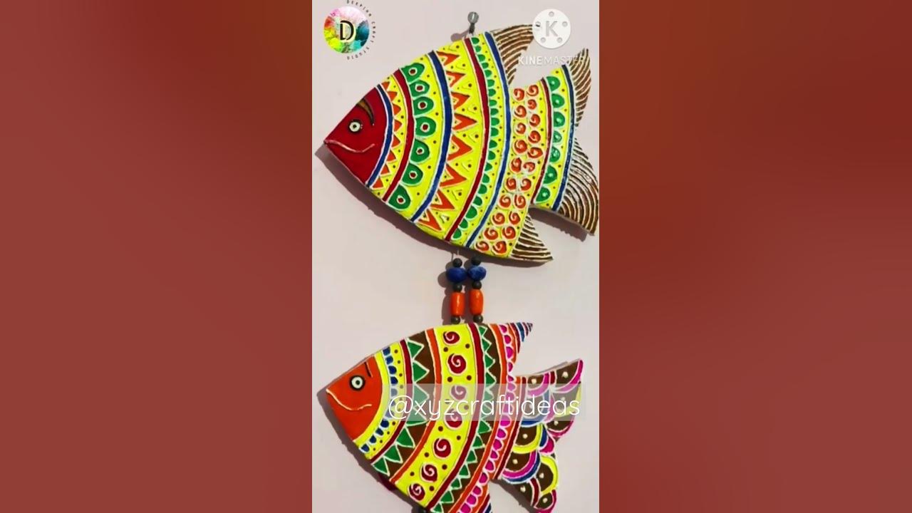 Fish Wall hanging | Recycling cardboard | DIY | Fish Art | Deepika ...