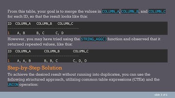 Combining Three Different Columns into a Comma-Separated List in SQL Server Without Duplicates