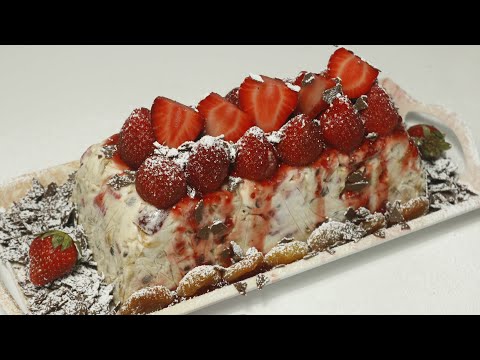 მარწყვის პარფე, Erdbeer Parfait,strawberry Parfait,КЛУБНИЧНОЕ ПАРФЕ,ფრანგული მარწყვის ნაყინი,დესერტი