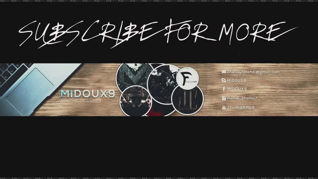 Midoux9 New Youtube Banner Speedart Youtube